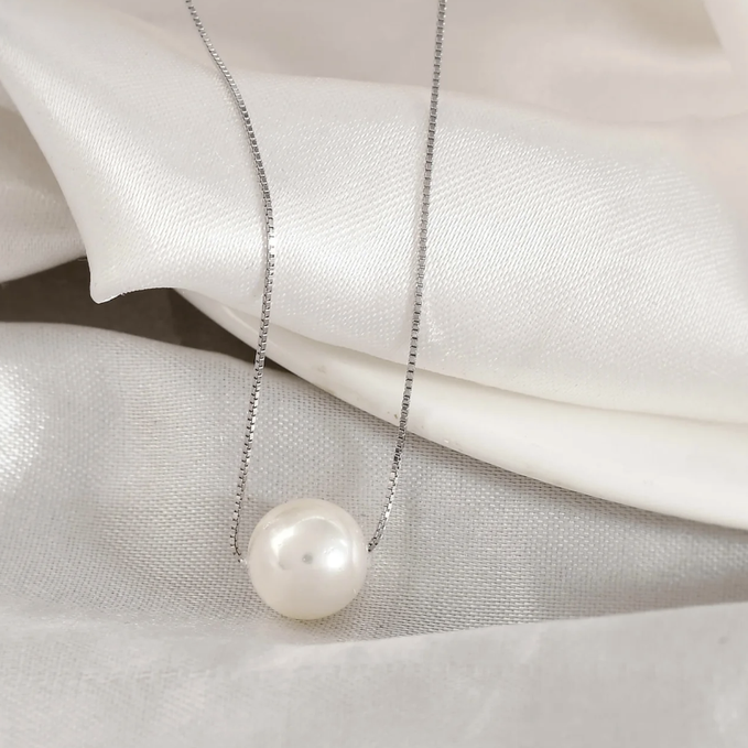 Single Pearl 925 Silver Chain